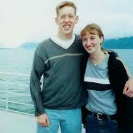 Luke Nichols with his wife, Rebecca.